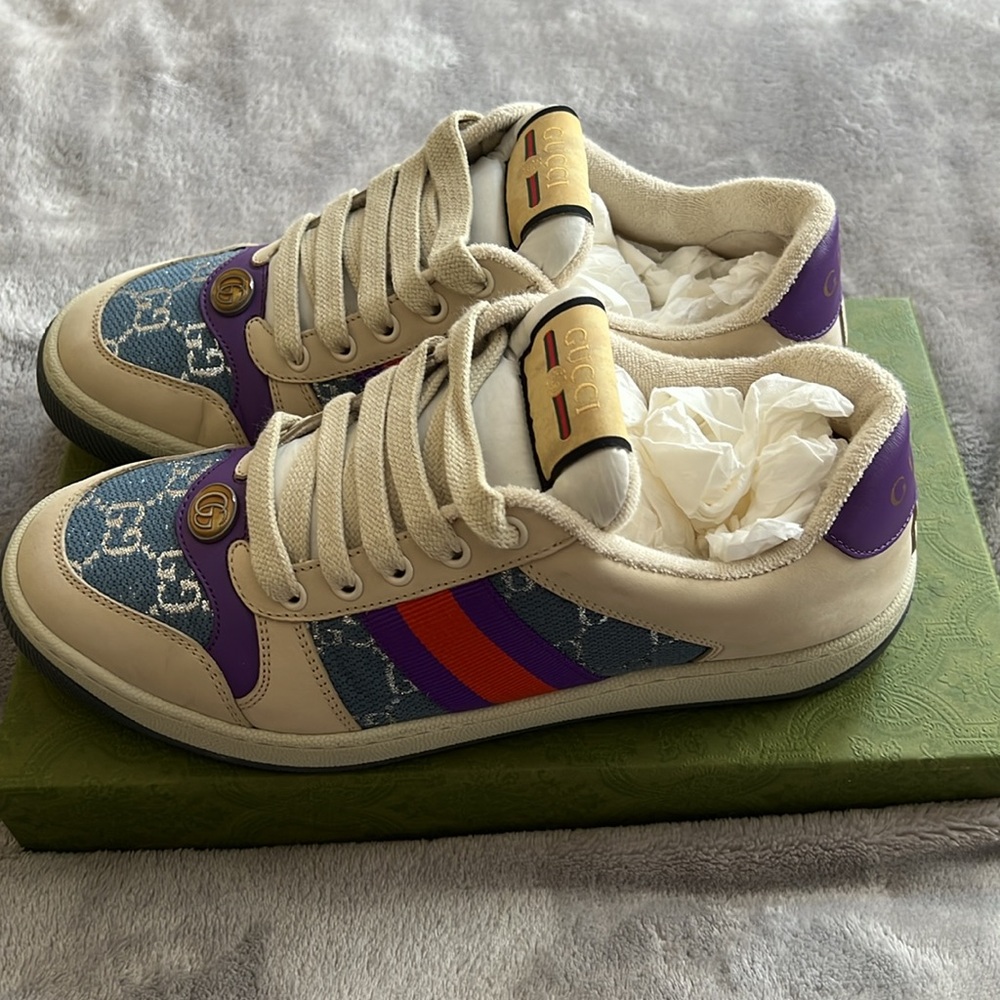 AUTHENTIC Gucci Screener Sneakers Size 39.5
